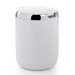 Pasifik 3lt Çöp Kovası Plastik Kapaklı Beyaz Royaleks-E29
