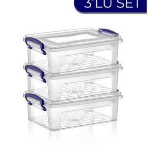 3'lü 2 Lt Kiler Box Saklama Kutusu Royaleks-ANK173