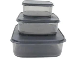 3'lü Yatay Füme Renk Saklama Kabı Royaleks-VİV-OX258