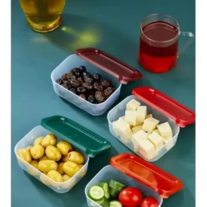 4'lü Kapaklı Saklama Kabı Çerezlik Kahvaltılık Piknik Kabı Royaleks-HS-017