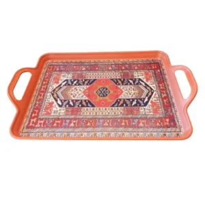 Büyük Kulplu Dekoratif Sunum Tepsisi Royaleks-AS-123