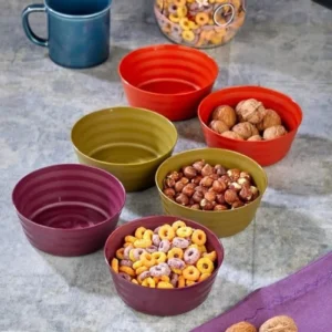 Plastik Çerezlik Sunumluk 6 Lı Kase Yonca Desen Royaleks-HT-001