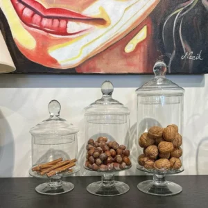 Cylinder Kapaklı Ayaklı Sunum 23 Cm Fanus Şekerlik Royaleks-81950