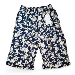 Dökümlü Desenli Yumuşak Viskon Kumaş Battal Beli Lastikli Kadın Jumbo Kapri Desen 4