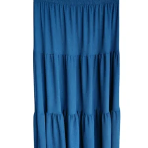 Beli Lastikli Bürümcek Kumaş Etek Anne Eteği Uzun Namaz Eteği Lacivert 44-52 beden