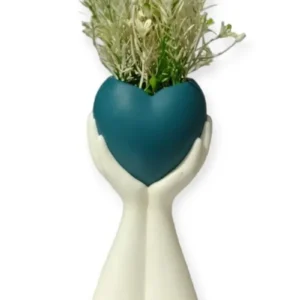 El Içi Kalp Model Yapa Çiçekli Saksı Royaleks-5733