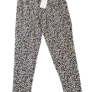 Desenli Yumuşak Viskon Kumaş Battal Beli Lastikli Kadın Jumbo Uzun Tayt Pantolon Desen 3