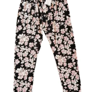 Desenli Yumuşak Viskon Kumaş Battal Beli Lastikli Kadın Jumbo Uzun Tayt Pantolon Desen 4