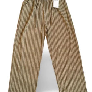 Desenli Bürümcek Kumaş Beli Lastikli Kadın Uzun Tayt Pantolon Desen 2