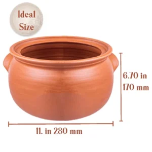 El Yapımı Büyük Astarlı Duble Toprak Güveç 28x17 Cm Royaleks-EL-013