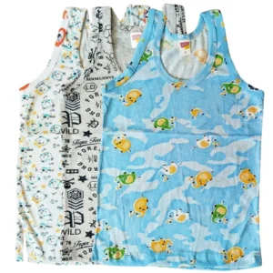 Desenli Erkek Çocuk İç Giyim Kolsuz Atlet Yazlık Hediyelik Çocuk İç Giyim 3 Adet