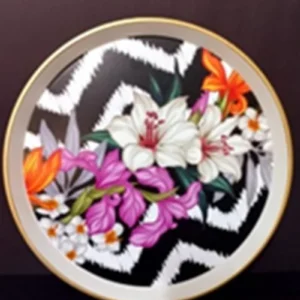 Yuvarlak Damla Desenli Sunum Tepsisi Royaleks-İSR-5730