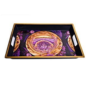 Kare Desenli Sunum Tepsisi 43x29 Cm. Royaleks-İSR-5704