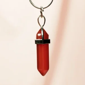 Akik Doğal Taşı Zincirli El Yapımı Tasarımlı Kolye Uç: 3,5 cm Zincir: 20 cm Kutulu