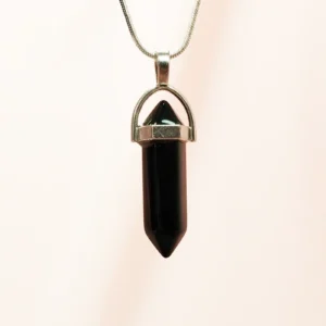 Onix Doğal Taşı Zincirli El Yapımı Tasarımlı Kolye Uç: 3,5 cm Zincir: 20 cm Kutulu