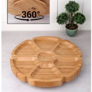 7 Bölmeli 25 Cm Dönerli Bambu Sunum Royaleks-BLS DS7-2525