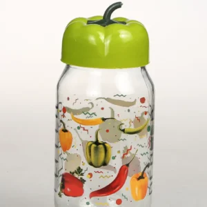 Biber Kapaklı Desenli Kavanoz 1000 Cc Royaleks-BKD1000