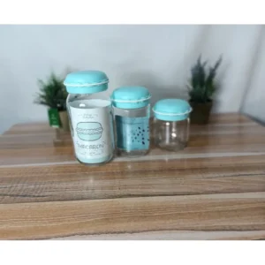 Makaron Desenli Kavanoz Seti 3'lü Royaleks-HN-1362