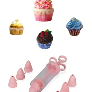 Plastik Krema Pompası, Krem Şanti Sıkma Aleti Pasta Sıkacağı, Şırıngası 7 Farklı Başlık Aparatı Royaleks-SC-257