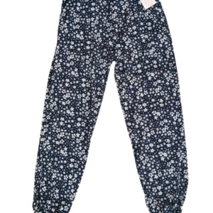 Bürümcek Kumaş Beli Lastikli Kadın Uzun Tayt Pantolon Lastikli Paça - Royaleks - Renk 1