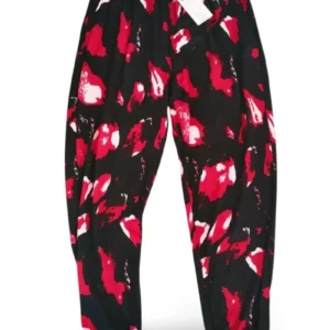 Bürümcek Kumaş Beli Lastikli Kadın Uzun Tayt Pantolon Lastikli Paça - Royaleks - Renk 4