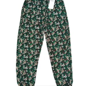 Bürümcek Kumaş Beli Lastikli Kadın Uzun Tayt Pantolon Lastikli Paça - Royaleks - Renk 6