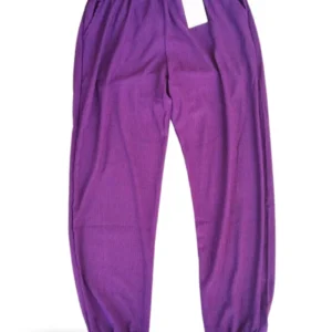 Bürümcek Kumaş Beli Lastikli Kadın Uzun Tayt Pantolon Lastikli Paça - Royaleks - Renk 8