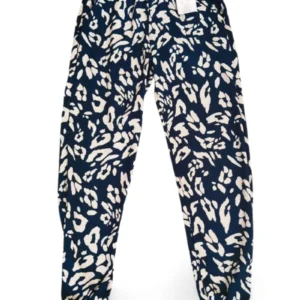 Bürümcek Kumaş Büyük Beden Beli Lastikli Kadın Tayt Pantolon Lastikli Paça - Royaleks - R2