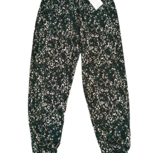 Bürümcek Kumaş Büyük Beden Beli Lastikli Kadın Tayt Pantolon Lastikli Paça - Royaleks - R3