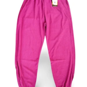 Bürümcek Kumaş Beli Lastikli Kadın Uzun Tayt Pantolon Lastikli Paça - Royaleks - Renk 12