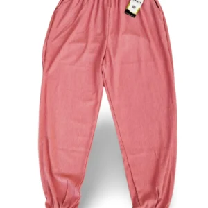 Bürümcek Kumaş Beli Lastikli Kadın Uzun Tayt Pantolon Lastikli Paça - Royaleks - Renk 13