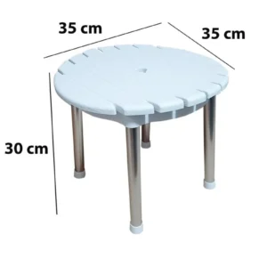 Alüminyum Ayaklı Paslanmaz Yuvarlak Tabure Royaleks-909