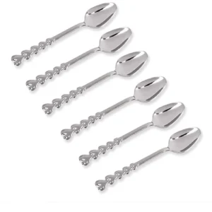 Metal Çay Kaşığı Kalpli 6'lı Royaleks-69215
