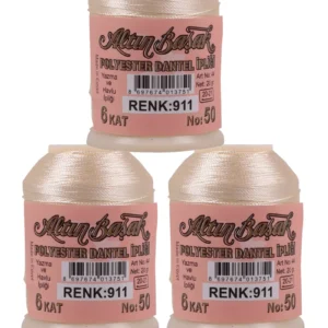 3 Adet Altınbaşak Oya ve Dantel İpi 20 gr - Royaleks - No: 911