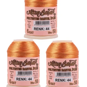 3 Adet Altınbaşak Oya ve Dantel İpi 20 gr - Royaleks - No: 044