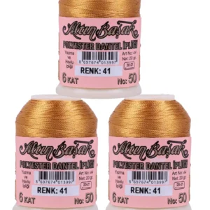 3 Adet Altınbaşak Oya ve Dantel İpi 20 gr - Royaleks - No: 041