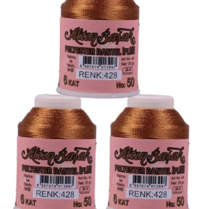 3 Adet Altınbaşak Oya ve Dantel İpi 20 gr - Royaleks - No: 428