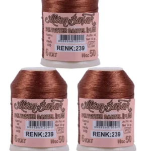 3 Adet Altınbaşak Oya ve Dantel İpi 20 gr - Royaleks - No: 239