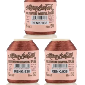 3 Adet Altınbaşak Oya ve Dantel İpi 20 gr - Royaleks - No: 938