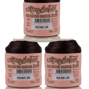 3 Adet Altınbaşak Oya ve Dantel İpi 20 gr - Royaleks - No: 029