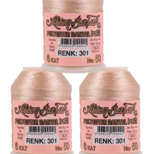 3 Adet Altınbaşak Oya ve Dantel İpi 20 gr - Royaleks - No: 301