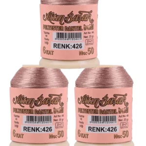 3 Adet Altınbaşak Oya ve Dantel İpi 20 gr - Royaleks - No: 426