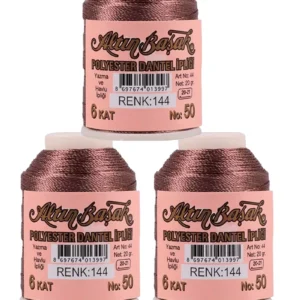 3 Adet Altınbaşak Oya ve Dantel İpi 20 gr - Royaleks - No: 144