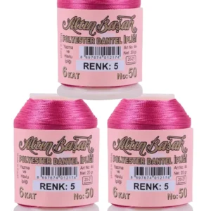 3 Adet Altınbaşak Oya ve Dantel İpi 20 gr - Royaleks - No: 005