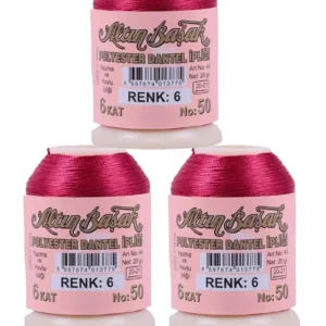 3 Adet Altınbaşak Oya ve Dantel İpi 20 gr - Royaleks - No: 006