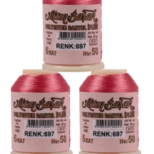 3 Adet Altınbaşak Oya ve Dantel İpi 20 gr - Royaleks - No: 697
