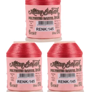 3 Adet Altınbaşak Oya ve Dantel İpi 20 gr - Royaleks - No: 145