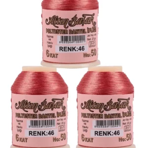 3 Adet Altınbaşak Oya ve Dantel İpi 20 gr - Royaleks - No: 046