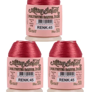 3 Adet Altınbaşak Oya ve Dantel İpi 20 gr - Royaleks - No: 045