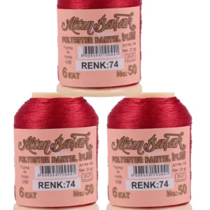 3 Adet Altınbaşak Oya ve Dantel İpi 20 gr - Royaleks - No: 074